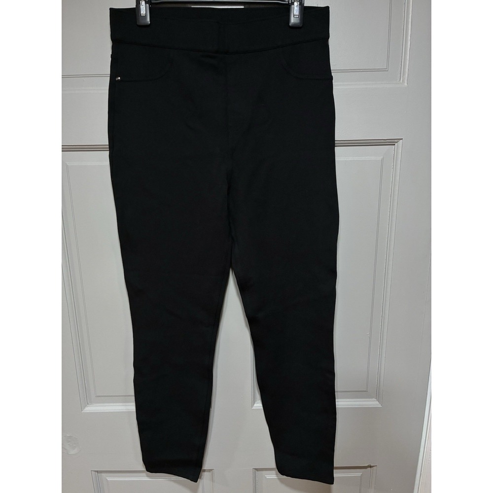 Spanx Women Size XL Perfect Black Pant Ponte Pants Black Stretch 27.5" Inseam